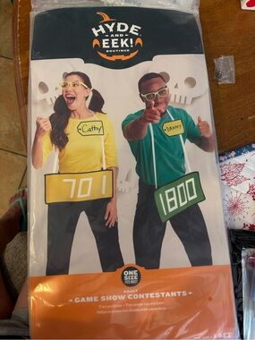 Yellow / Green Game Show Contestant Adult One Size Costume Price is Right for 2